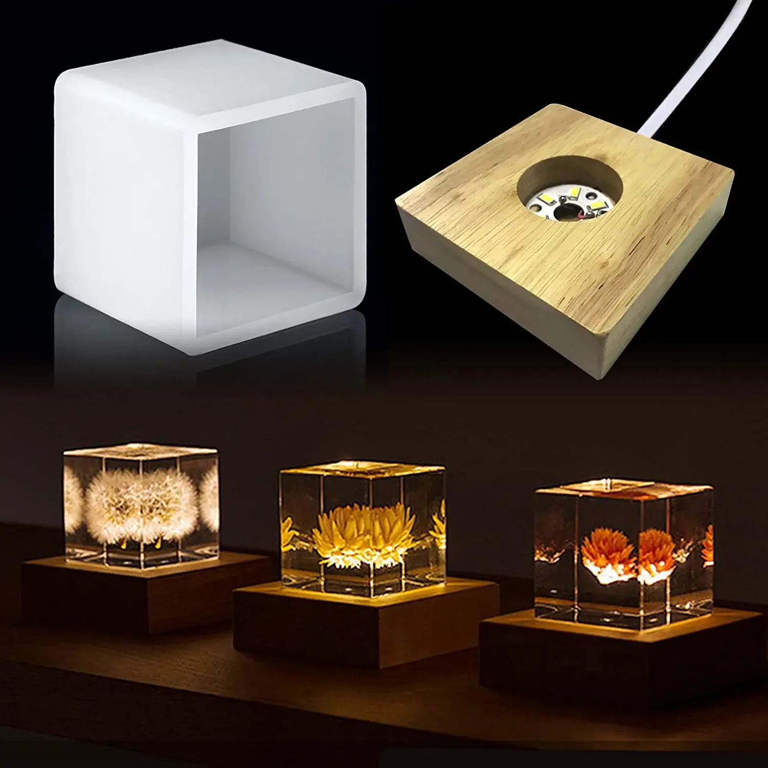 Resin Art Equipment - Cetakan Resin cahaya persegi, cetakan silikon