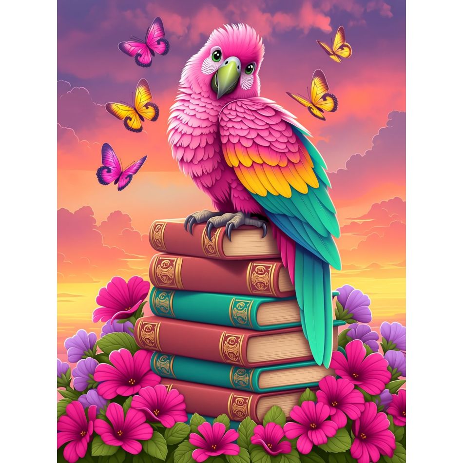 Resin Art Wallpaper - RUOPOTY Lukisan Berlian Dekorasi Rumah Burung