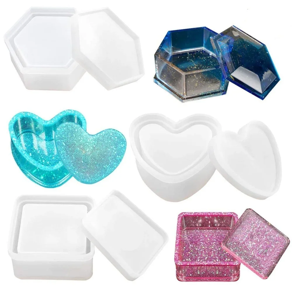 Resin Art Case - Kotak Perhiasan Bentuk Hati Cetakan Resin