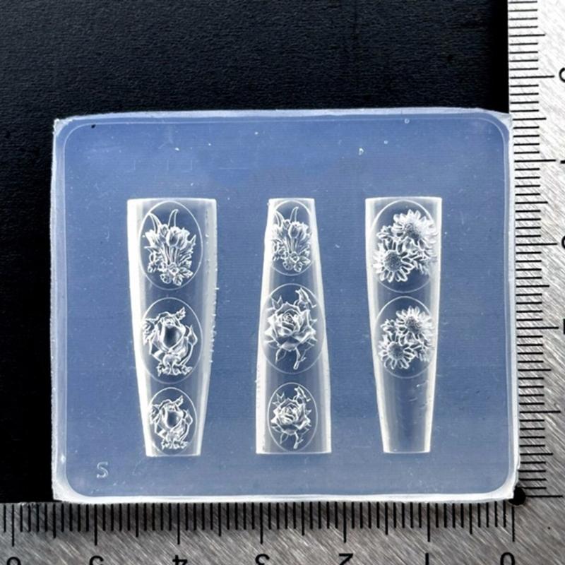 Resin Art Equipment - 31BB Cetakan Seni Kuku Silikon Timbul