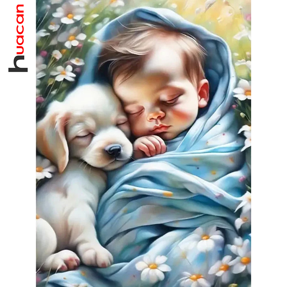 Resin Art Baby - Huacan 5D Diy lukisan berlian vas