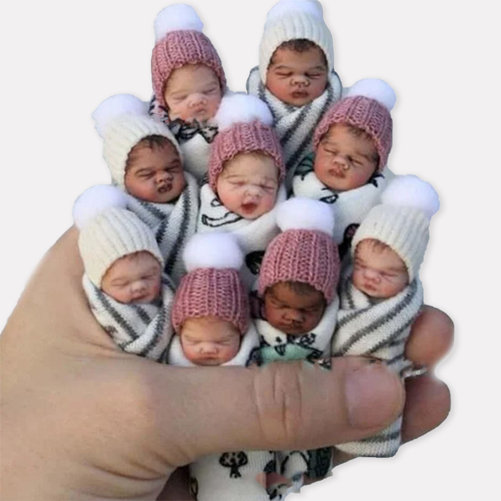 Resin Art Baby - Boneka Bayi Reborn Miniatur 7cm, Figurine