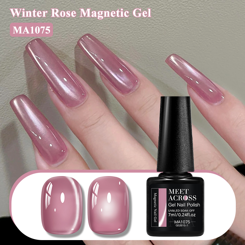 Cat kuku gel magnetik Pink Win - Resin Art Rose ulasan dan harga
