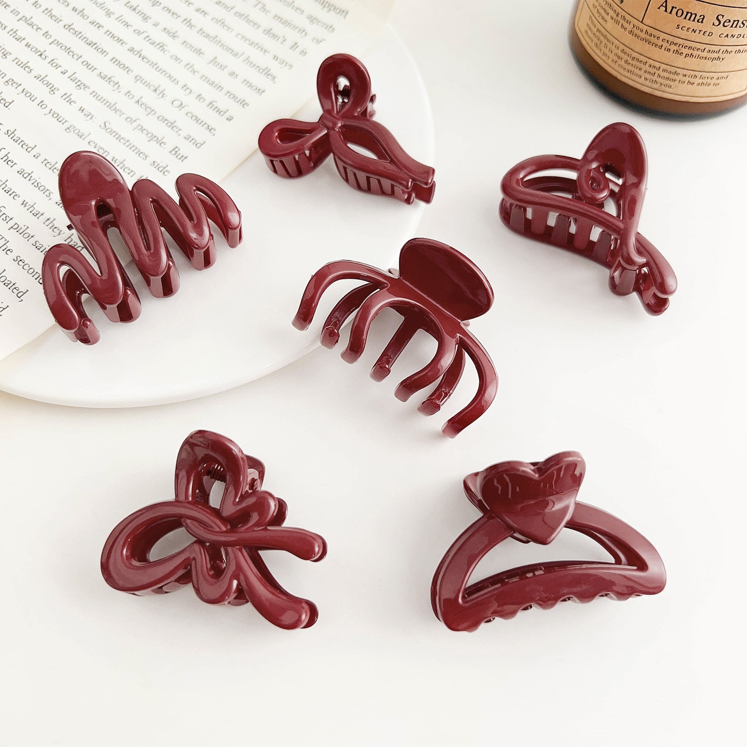 Jepit Rambut Model Capit Hiu K - Resin Art Alphabet ulasan dan harga