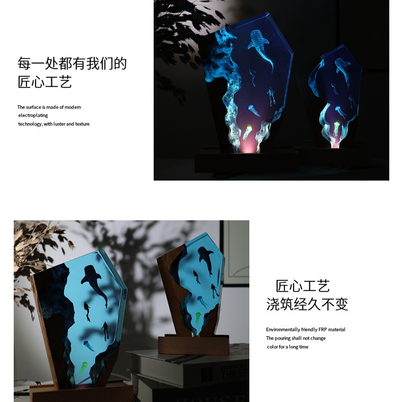 Ornamen Resin Gua Paus Penyela - Resin Art Wedding Gift ulasan dan harga