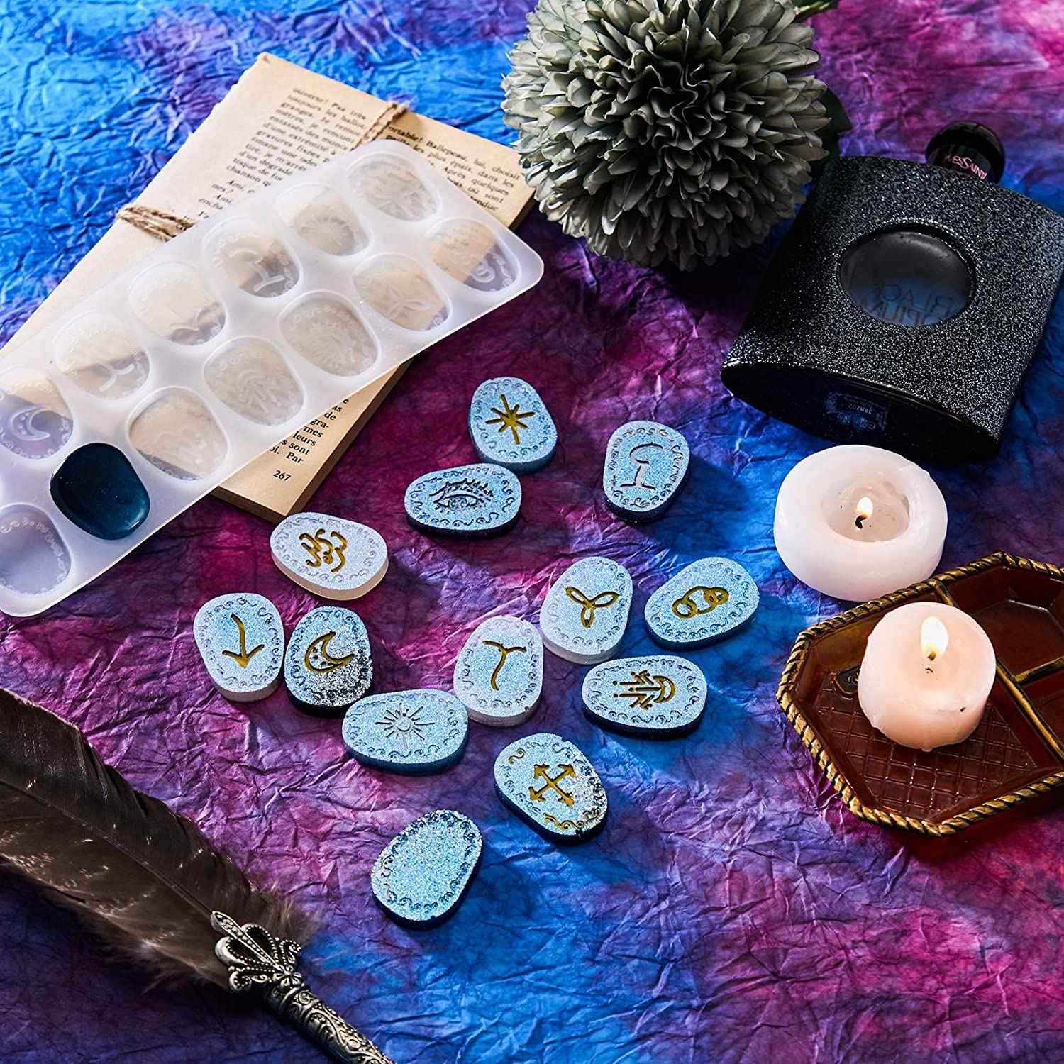 ABWZ-Witch Rune Resin Mold Sym - Resin Art Alphabet ulasan dan harga