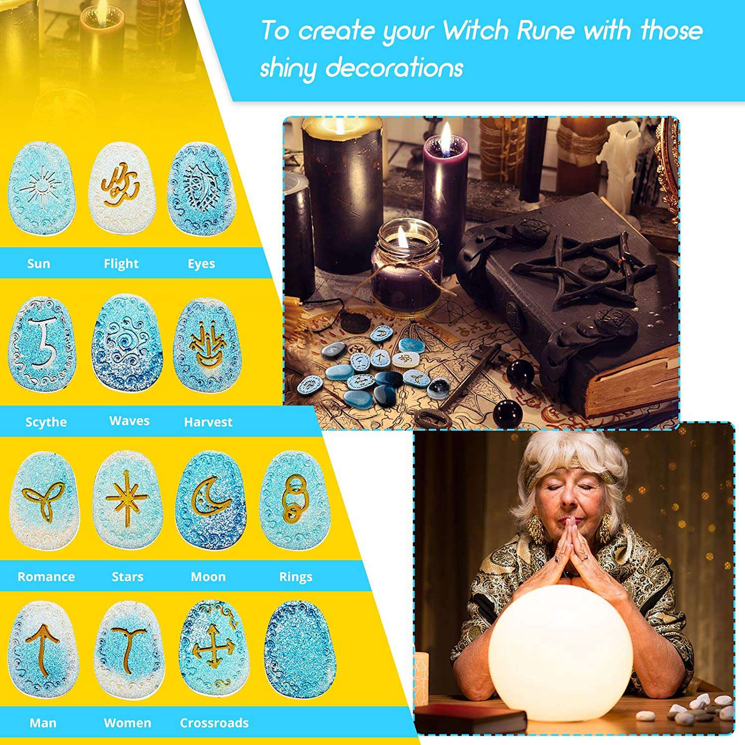 ABWZ-Witch Rune Resin Mold Sym - Resin Art Alphabet ulasan dan harga