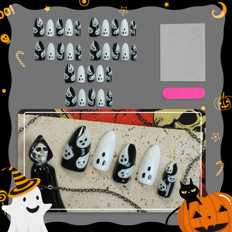 30 pcs Kuku Palsu Bentuk Almon - Resin Art Case ulasan dan harga