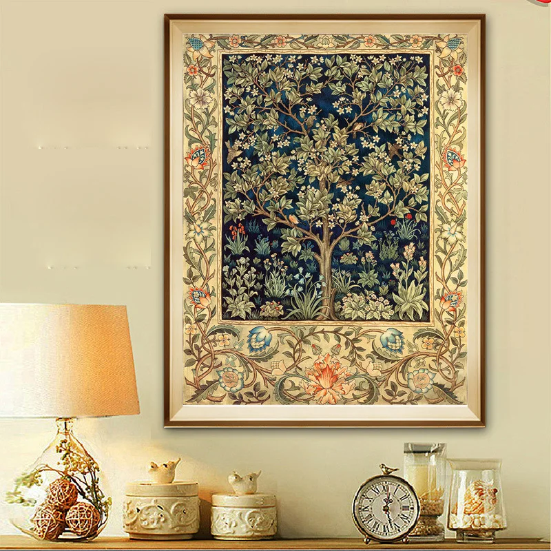 Lukisan Berlian 5D Bunga Eropa - Resin Art Wallpaper ulasan dan harga
