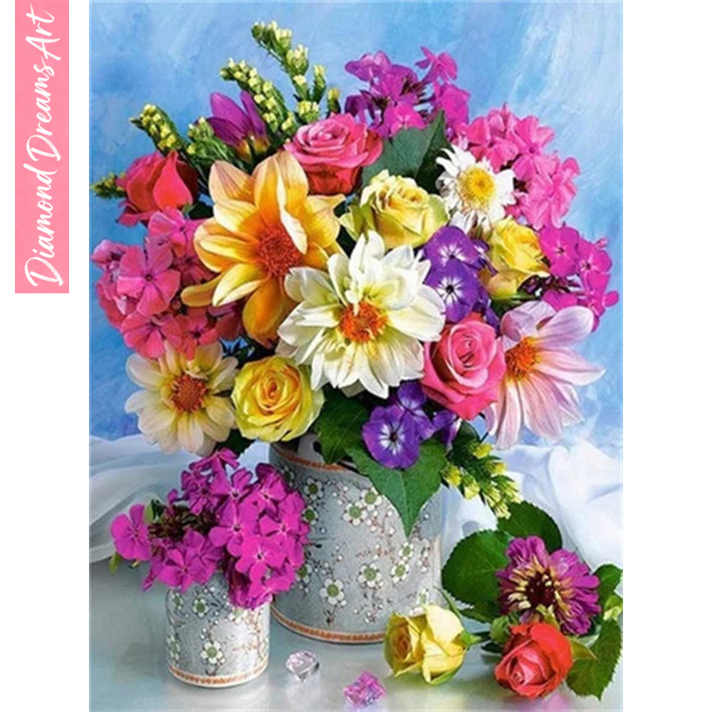 Lukisan Berlian 5D Motif Bunga - Resin Art Rose ulasan dan harga