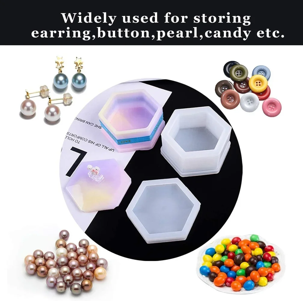 Kotak Perhiasan Bentuk Hati Ce - Resin Art Case ulasan dan harga