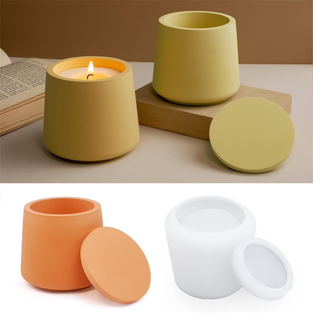 Candle Jar Silicone Mold With  - Resin Art Case ulasan dan harga