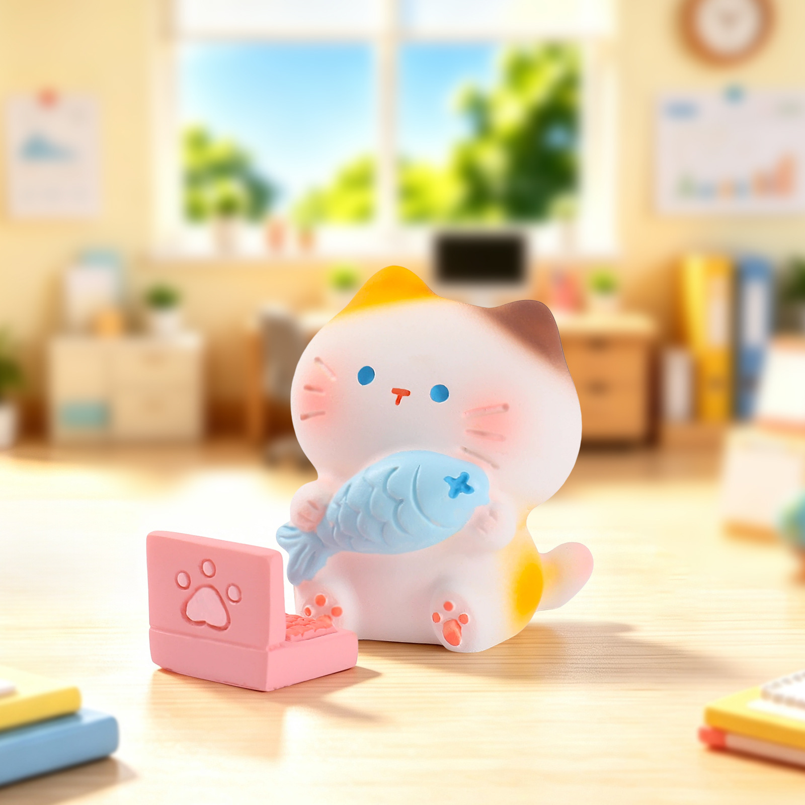 Boneka Resin Kucing yang Sedan - Resin Art Case ulasan dan harga