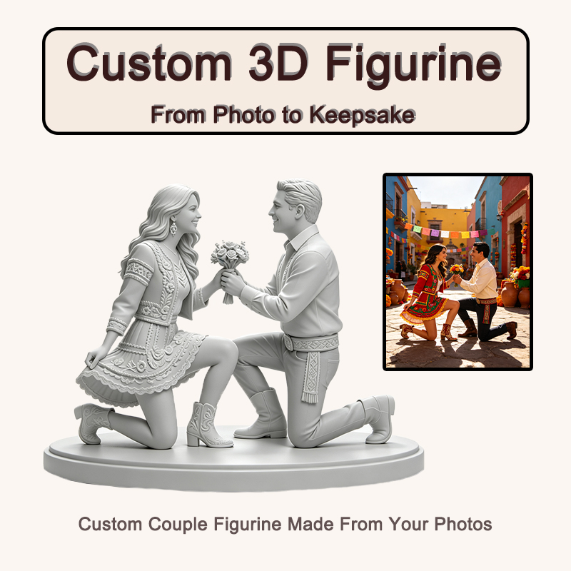 Patung Pasangan yang Dicetak 3 - Resin Art Wedding Gift ulasan dan harga