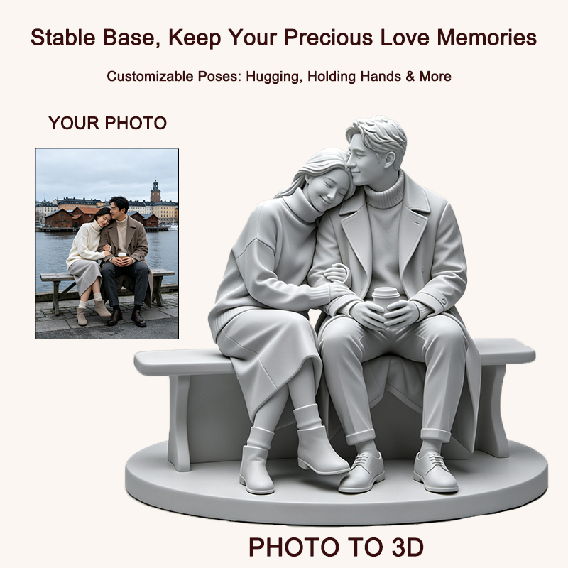 Patung Pasangan yang Dicetak 3 - Resin Art Wedding Gift ulasan dan harga
