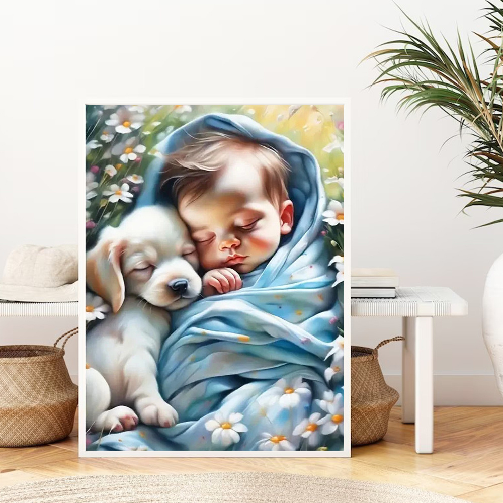 Huacan 5D Diy lukisan berlian  - Resin Art Baby ulasan dan harga