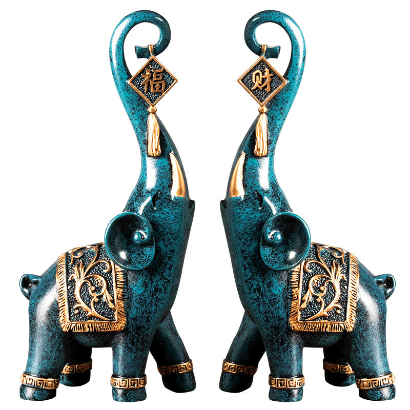 Satu Pasang Patung Gajah Tiong - Resin Art Wedding Gift ulasan dan harga