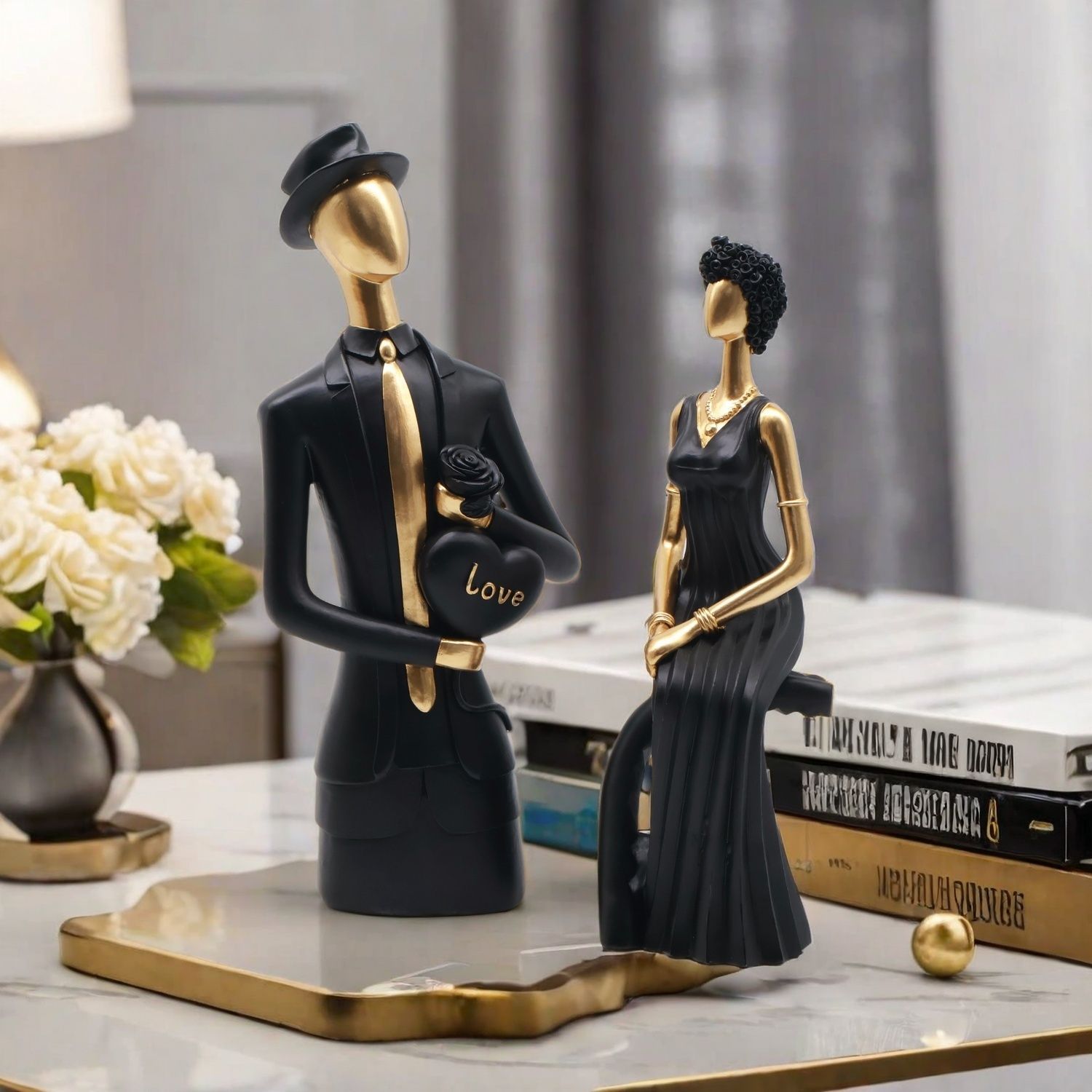 Patung Resin Dekoratif Gaya No - Resin Art Wedding Gift ulasan dan harga