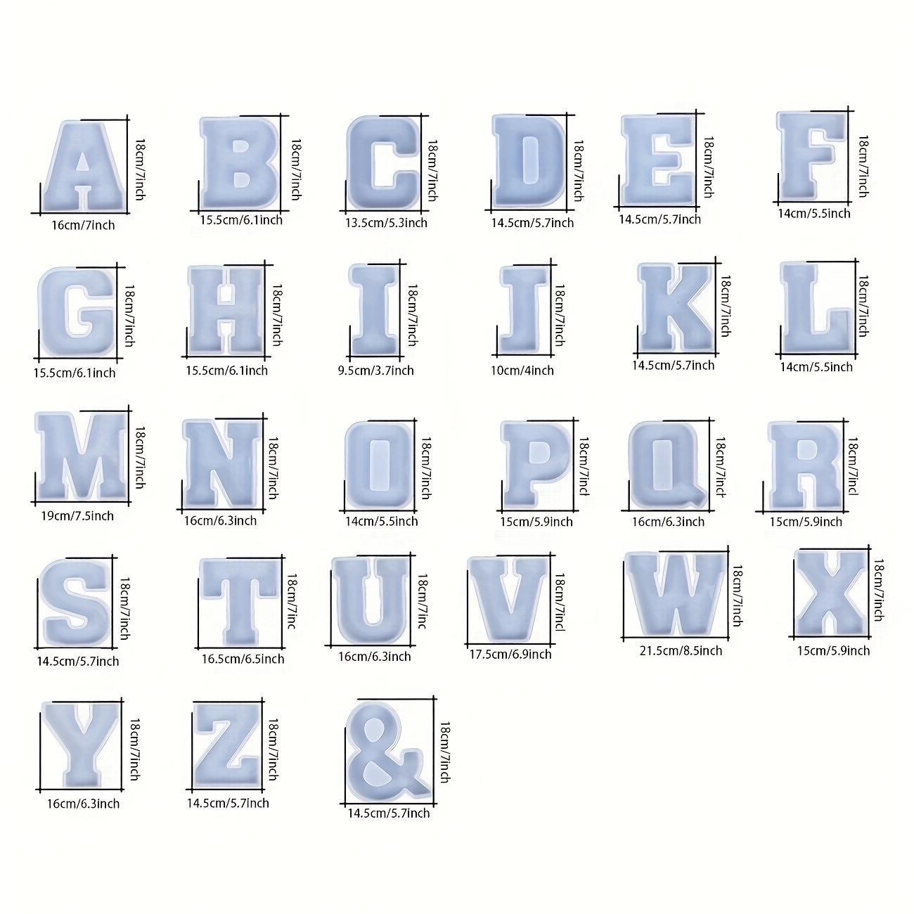 Cetakan Resin Huruf Besar 7-In - Resin Art Alphabet ulasan dan harga