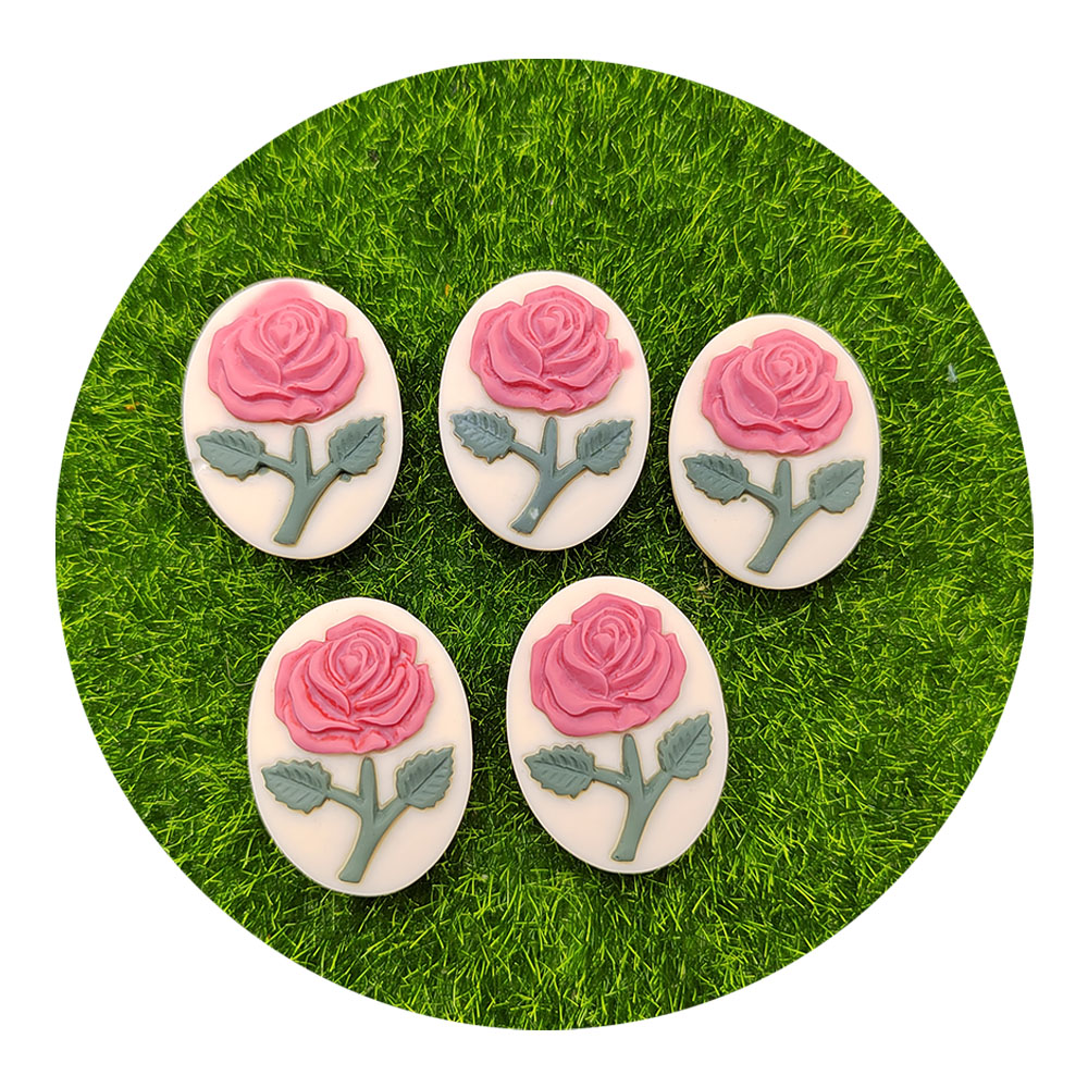 Bentuk Oval Resin Pipih Bunga  - Resin Art Alphabet ulasan dan harga