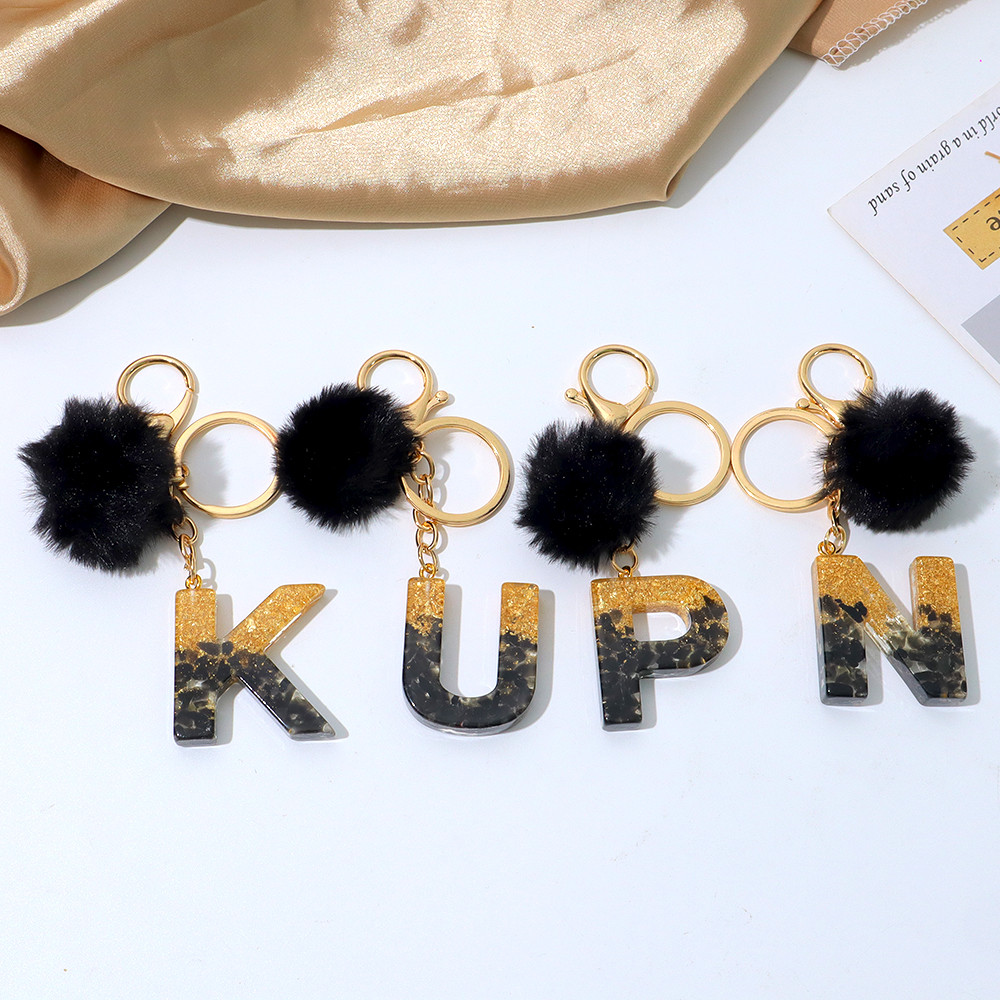 Gantungan Kunci Inisial A-Z Po - Resin Art Alphabet ulasan dan harga