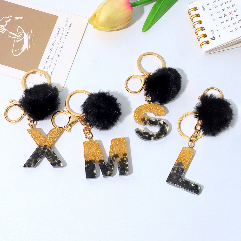 Gantungan Kunci Inisial A-Z Po - Resin Art Alphabet ulasan dan harga
